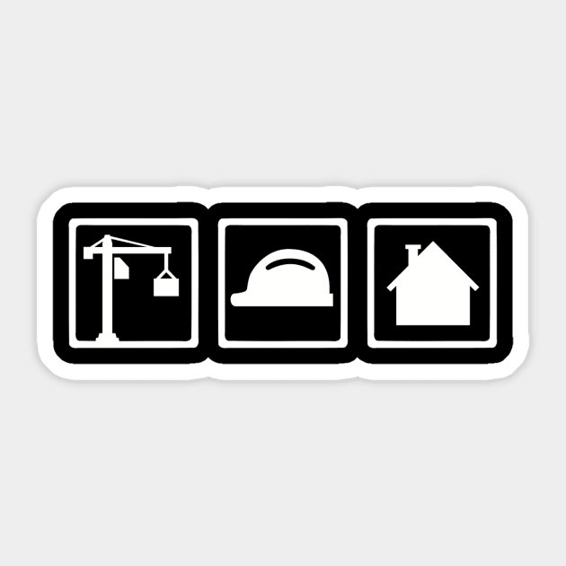 Construction worker Sticker by Designzz